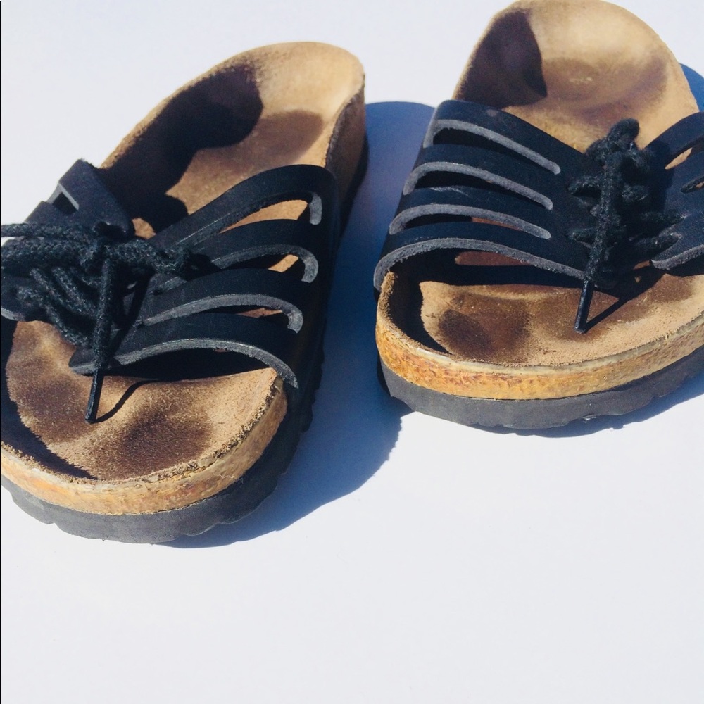 Birkenstock lace-up sandals w/cutwork detail - Picture 6 of 8